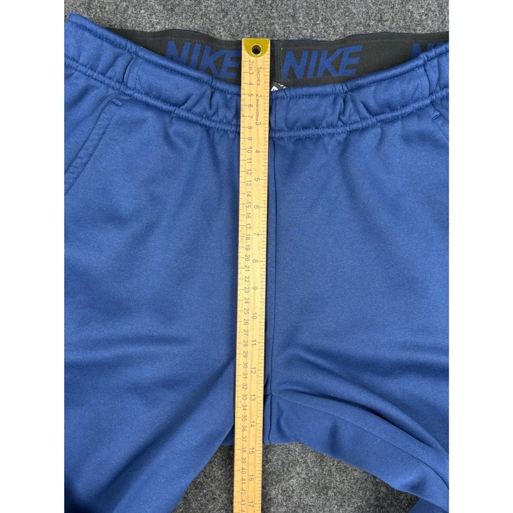 Nike Dri-FIT Boys Blue Fleece Training Pants Joggers Medium M Reflective Swoosh